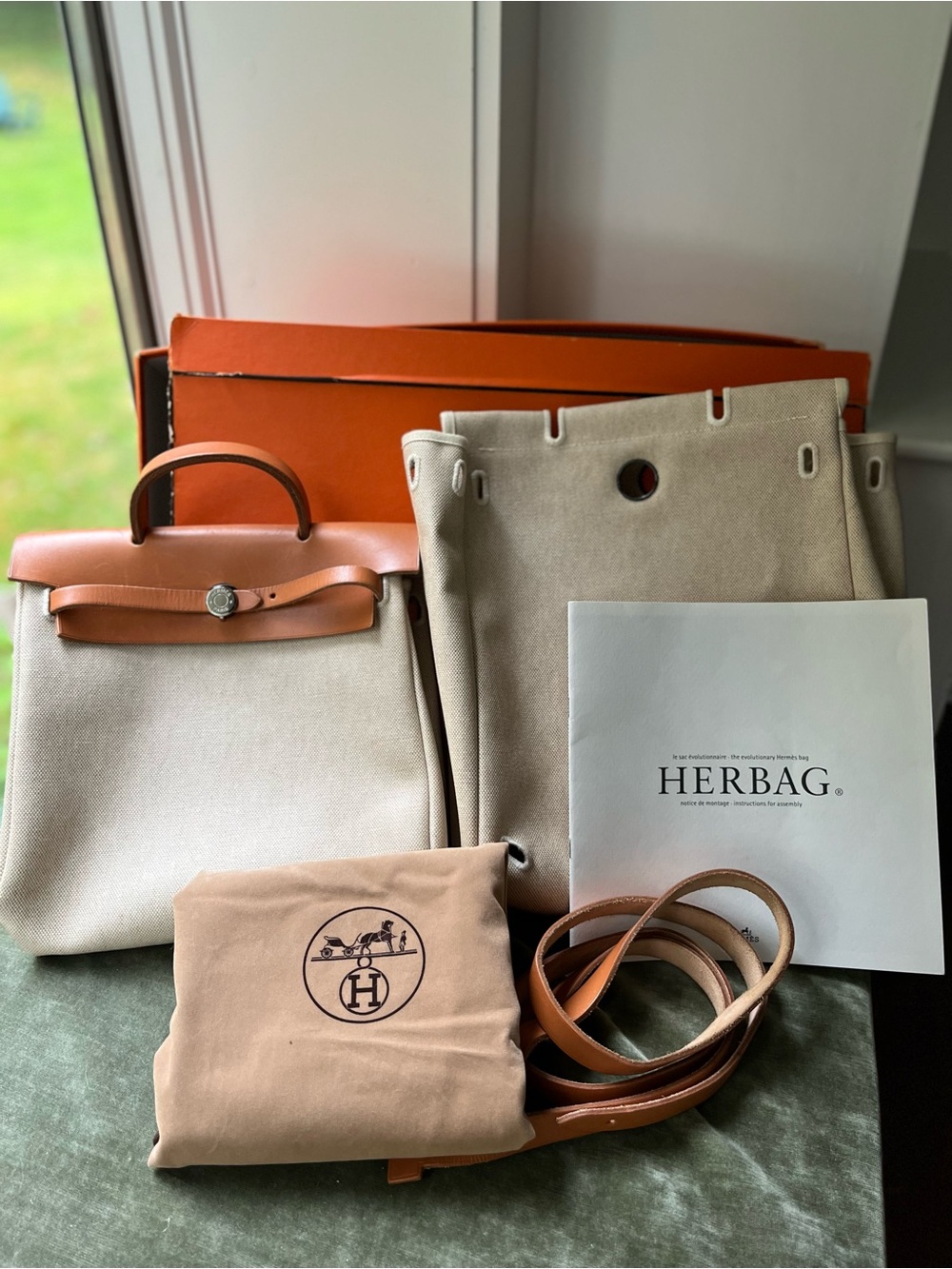 Hermes Herbag Handbag/ Backpack